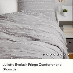 DORMIFY EYELASH FRINGE TWIN XL COMFORTER AND PILLOW CASE